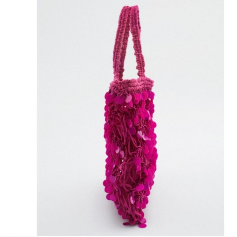 Zara Beaded Fabric Handbag - Picture 4 of 7